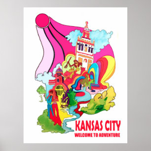 Kansas stad, välkommen till äventyr poster