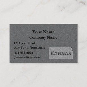 Kansas State Affärskort Carved stone-utseendet Visitkort