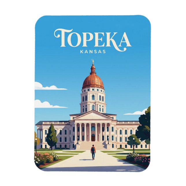 Kansas State Capitol USA Magnet (Vertikal)