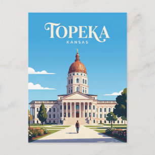 Kansas State Capitol USA Vykort