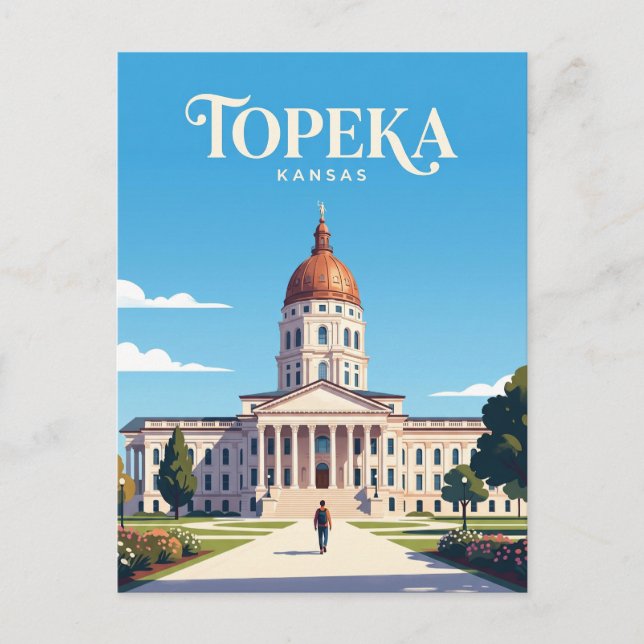 Kansas State Capitol USA Vykort (Framsida)