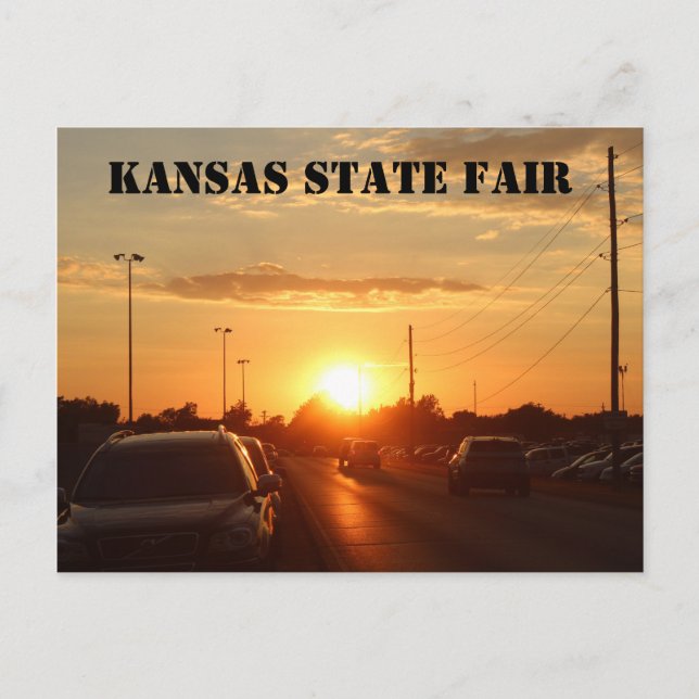 Kansas State Fair Sunset-kort Vykort (Framsida)