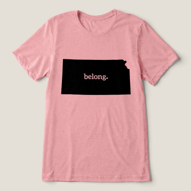 Kansas State Karta Belong T Shirt (Design Framsida)