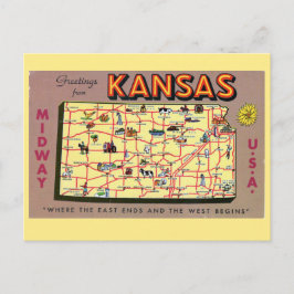 Kansas State Karta vykort