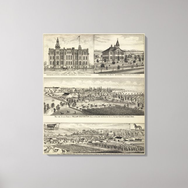 Kansas State Normal School Canvastryck (Framsida)