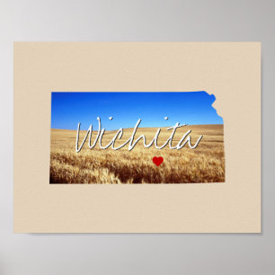 Kansas State Photo infoga och namn Poster