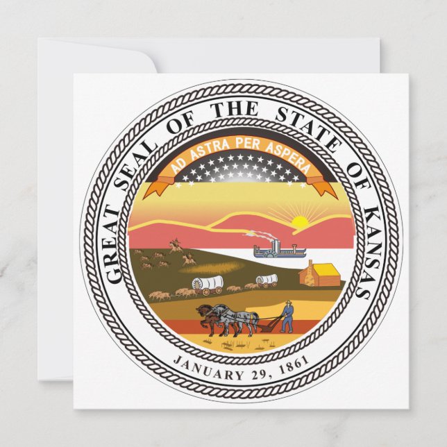 Kansas State Seal Inbjudningar (Framsida)