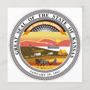 Kansas State Seal Inbjudningar