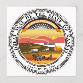 Kansas State Seal Inbjudningar