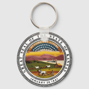 Kansas State Seal Nyckelring