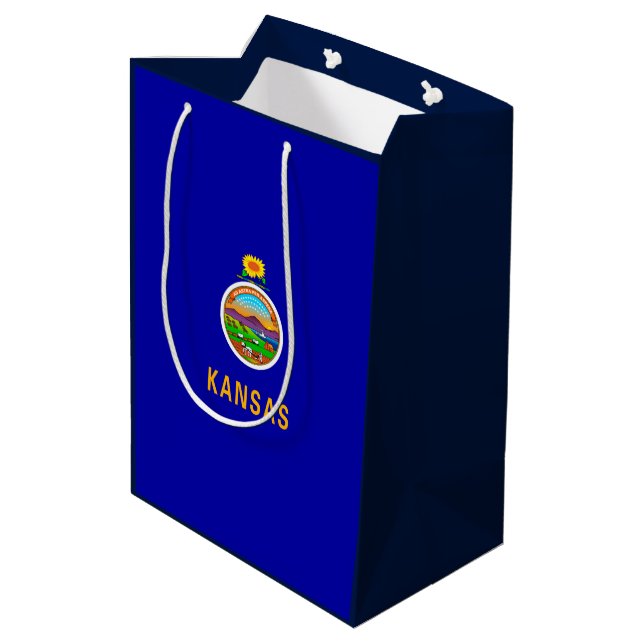 Kansas Statlig flagga Design (Baksidan Vinklad)