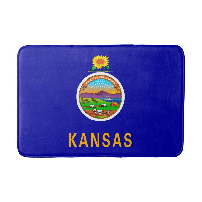 Kansas Statlig flagga Design Badrumsmatta (Framsidan)