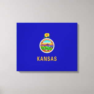 Kansas Statlig flagga Design Canvastryck