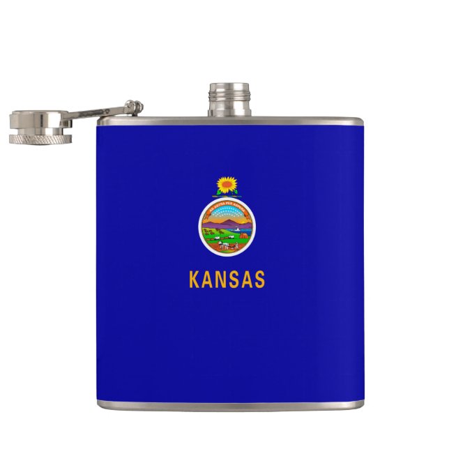 Kansas Statlig flagga Design Fickplunta (Öppnad)