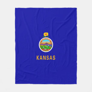 Kansas Statlig flagga Design Fleecefilt