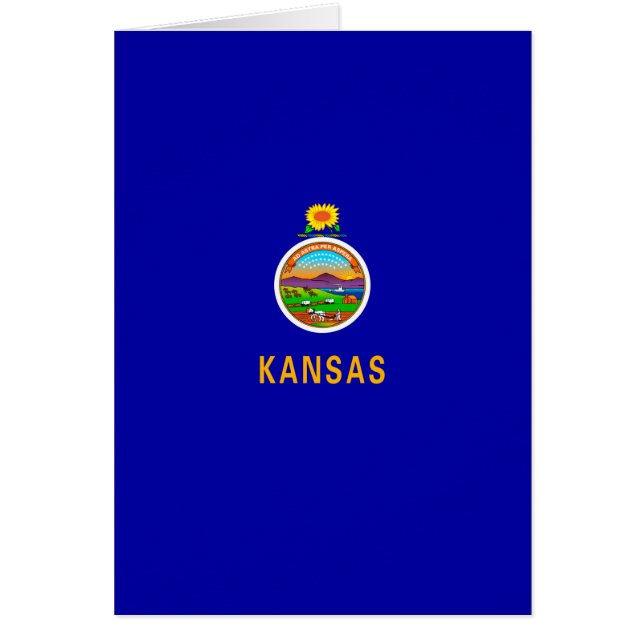 Kansas Statlig flagga Design Hälsningskort (Framsidan)