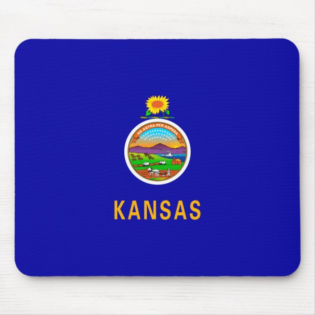 Kansas Statlig flagga Design Musmatta (Framsidan)