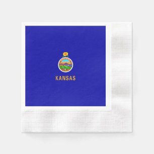 Kansas Statlig flagga Design Pappersservett