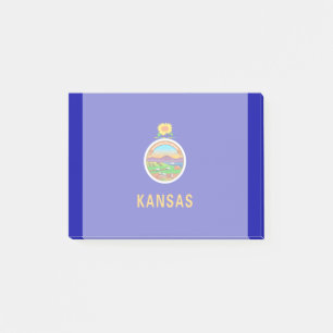 Kansas Statlig flagga Design Post-it Block