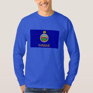 Kansas Statlig flagga Design Tröja