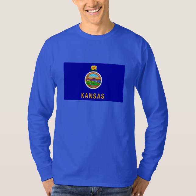 Kansas Statlig flagga Design Tröja (Framsida)