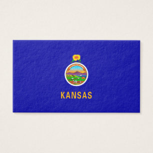 Kansas Statlig flagga Design Visitkort