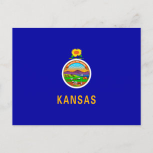 Kansas Statlig flagga Design Vykort