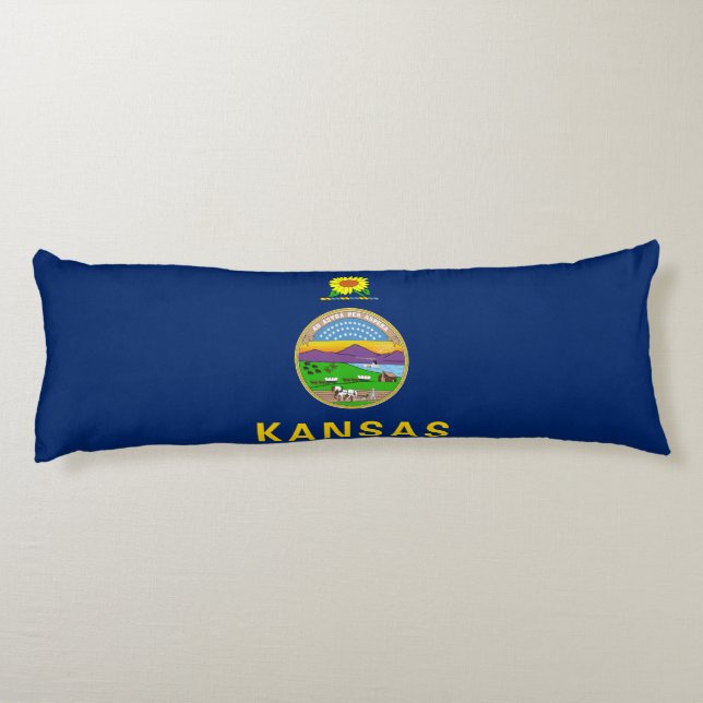 Kansas Statlig flagga Kroppskudde (Baksidan)