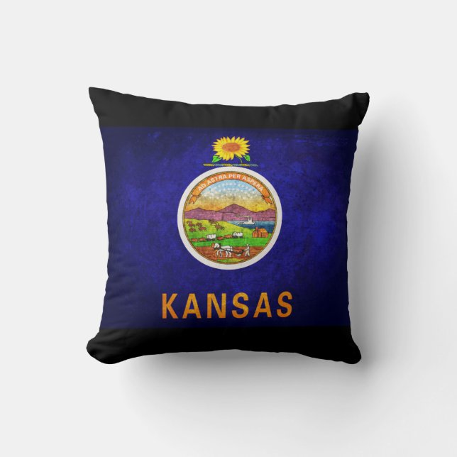 Kansas statlig flagga kudde (Framsida)