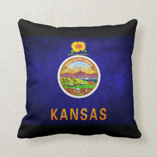 Kansas statlig flagga kudde