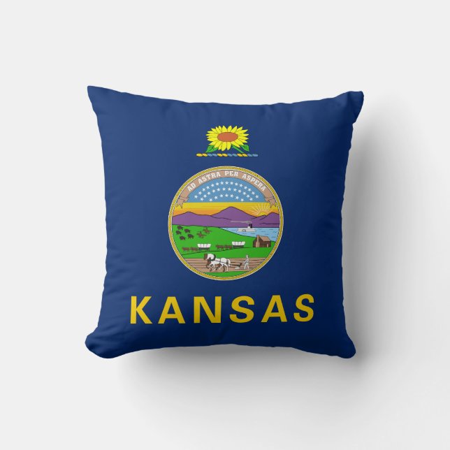Kansas Statlig flagga Kudde (Framsida)