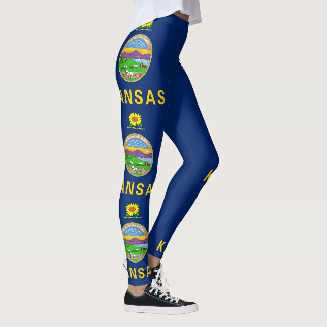 Kansas Statlig flagga Leggings (Höger)