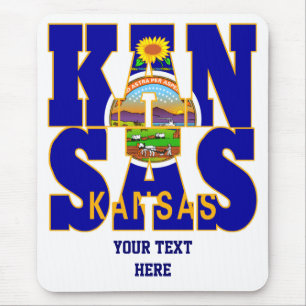 Kansas statlig flagga musmatta