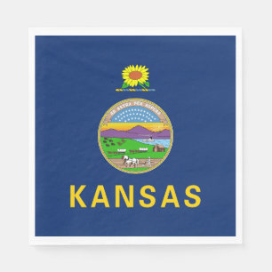 Kansas Statlig flagga Pappersservett
