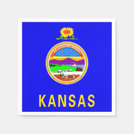 Kansas Statlig flagga Pappra Party Napkins Pappersservett