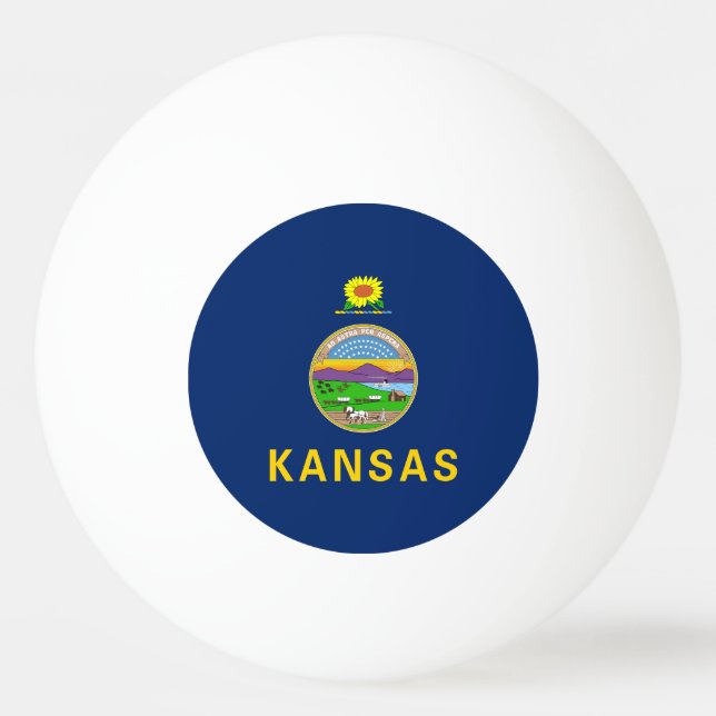 Kansas Statlig flagga Pingisboll (Framsidan)