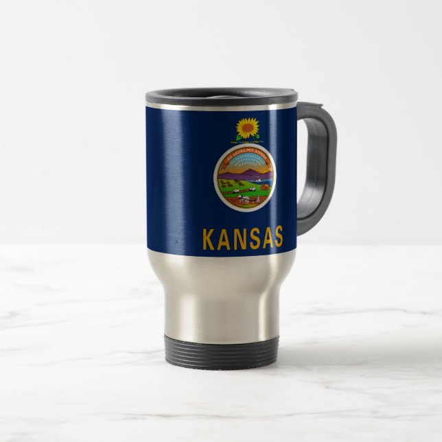 Kansas Statlig flagga Resemugg (Framsida höger)