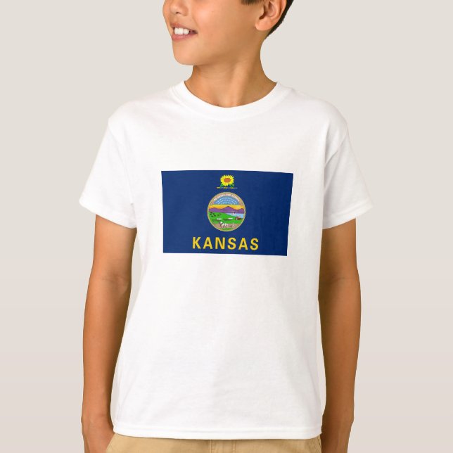Kansas Statlig flagga T Shirt (Framsida)