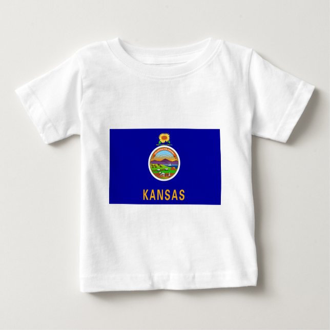 Kansas Statlig flagga T Shirt (Framsida)
