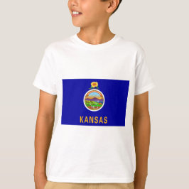 Kansas Statlig flagga Tee Shirt