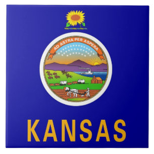 Kansas Statlig flagga Tile Kakelplatta