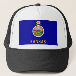Kansas Statlig flagga Truckerkeps