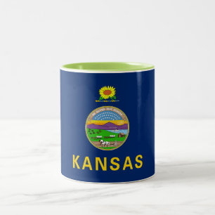 Kansas Statlig flagga Två-Tonad Mugg