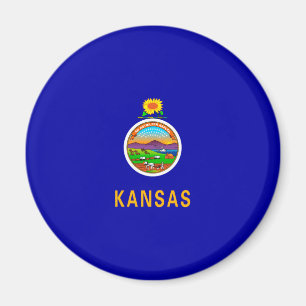 Kansas statlig flaggadesign magnet