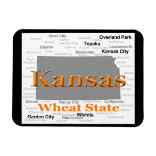 Kansas statlig pridekarta magnet
