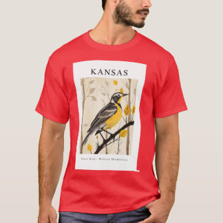 KANSAS Statliga Fågel Western Meadowlark T Shirt