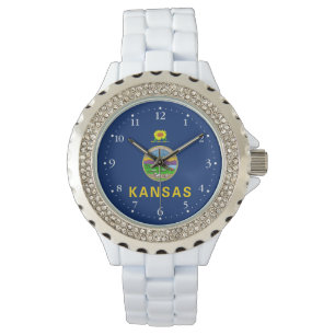 Kansas statsflagga armbandsur