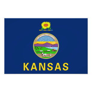 Kansas statsflagga fototryck