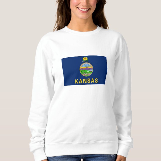 Kansas statsflagga t shirt (Framsida)