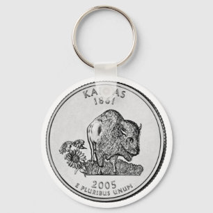 Kansas-statskvartal Nyckelring